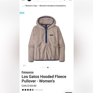 Patagonia Los Gatos quarter zip - NEW